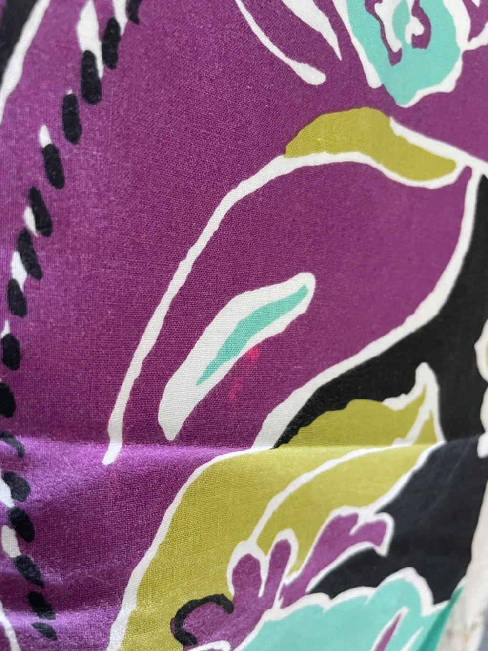 Pottery Barn Teen Black Floral Duvet Cover with Teal Pink Purple Accents